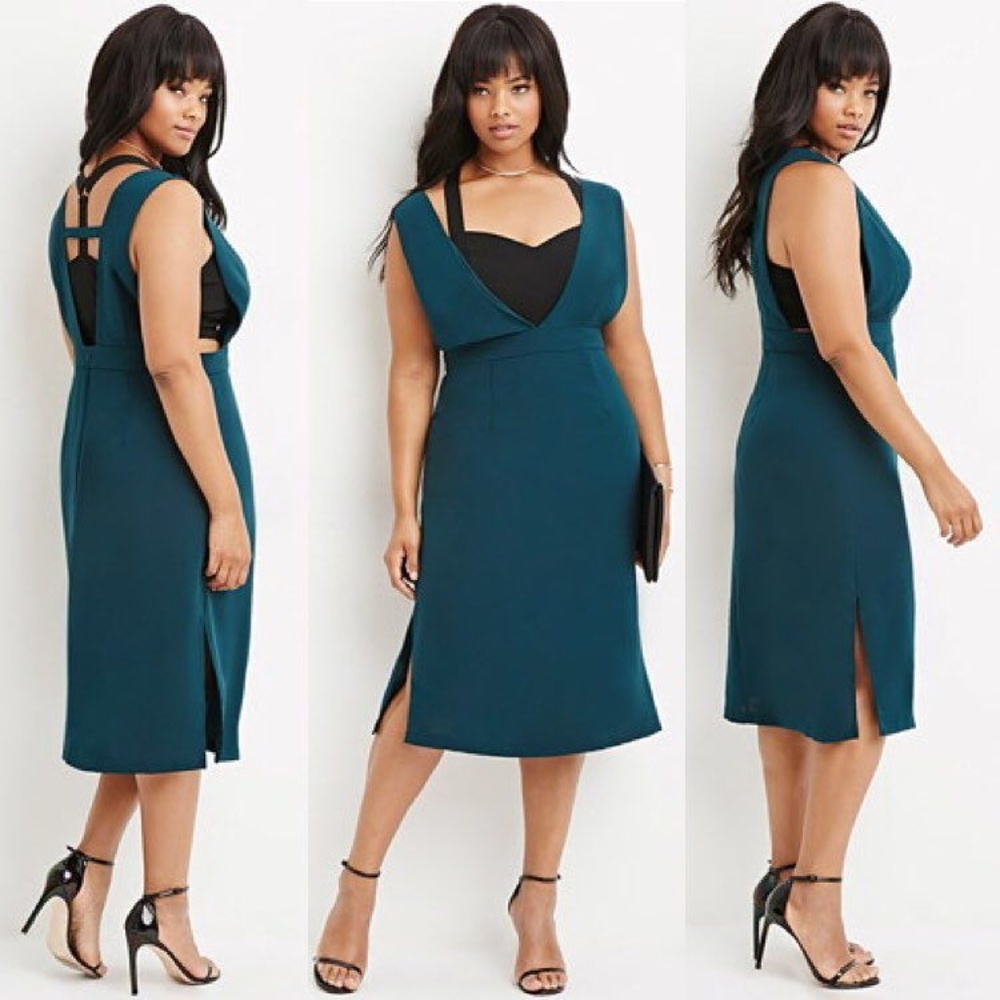 Forever 21 Teal Midi Dress